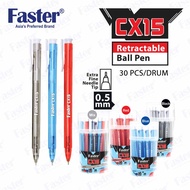 Faster BP-CX15-30 0.5mm Ball Point Pen (30 pcs) (Black/Blue/Red/Mix)