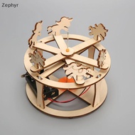 Zephyr Wood Merry-go-round Carousel Kits DIY Science Building Projects 3D Wooden Puzzles Assembly Mo