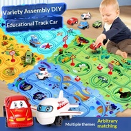 Electric Car Rail Car Set | Free Assembly Electric Scooter​ Boy Toys, Girl Toys, Mini Cars