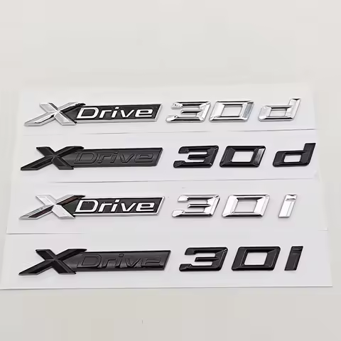 Emblema xDrive 30d 30i para BMW X3 X4 X5 X6 X7 G01 G02 G05 G06, Placa con Nombre para Maletero Adhes