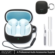Case for Baseus BS1 / Baseus Bass BS1 NC Earbuds,Silicone Case Cover with Keychain & Cleaning Kit & 