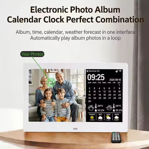 7/10 inch WIFI Calendar Dementia Clock Alarm Clock Date Weather Forecast Smart Desktop Clock Digital