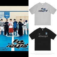 S-5XL Ready stock Kpop TWS 2026 42 CLUB Round Neck Cotton T Short Sleeve Casual Top Man/Women Couple