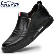 GRAEAE New Men Loafers Fashion Men Casual Leather Shoes Breathable Men Boat Shoes