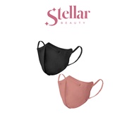 Iris Ohyama Disposable Face Mask Daily Fit - Pink/Black (12.5g X 5 Pcs)