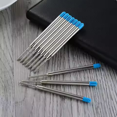 5/10/15/30pcs L:3.9 In Ballpoint Pen Refills for Parker Pens Medium Point blue Black Ink Rods for Wr