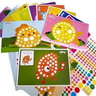 KIDIKOIN Dot Sticker Sheet 6 sheets - Dot Activity Educational Toys for Children