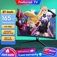 Monitor PC 27 Inch 165HZ Curved Monitor Gaming 75HZ 2K Frameless PS4/PS5/Xbox IPS  Built-in Speaker