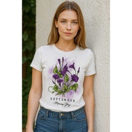 KATUN Morning Glory September Floral T-Shirt – Unisex Premium Cotton T-Shirt | September Month Birth