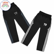 Seluar Tracksuit  Budak Lelaki (1Y-15Y) Kids T9 Black Tracksuit / School Sport Long Pant (Random Stripe Color)