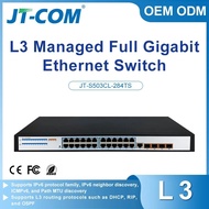 JT-COM 24 Port Full Gigabit Web Network Management Switch 24 port gigabit rj45 Port And 4 gigabit SF