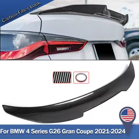 For BMW 4 Series G26 Gran Coupe 430i M440i I4 2021 2022 2020 2024 2025 PSM Style Rear Wing Trunk Spo