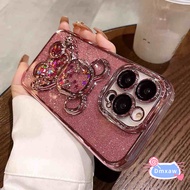 Glitter Bear Case For OPPO Reno 14 Pro 14F F A5 2025 Pro Find X8s Plus F29 Pro Shinning Back Case Li