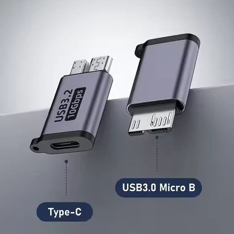Micro B USB C 3.0 Male to Type C Female Adapter Type-C USB3.0 Micro B Connector for External Hard Dr