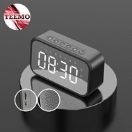 Teemo Bluetooth Speaker Alarm Clock LED Electronic Clock Temperature Snooze HD Mirror Audio - Fulfilled by Teemo SHOP