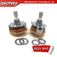 2PCS RS25 Band switch 2P4T 2P5T 2P6T 3P3T 3P4T Mount Rotary Switch Selector Band 2 Pole 5 Position K