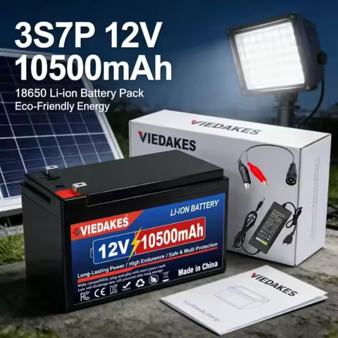 12v battery pack lifepo4 3s7p 18650 100000mAh Rechargeable with BMS&Charger DIY Solar Lithium Batter