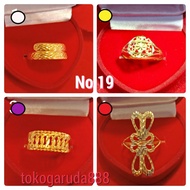 cincin no 19 emas asli kadar 700 70 22k 1 satu 2 dua gram gold model - putih