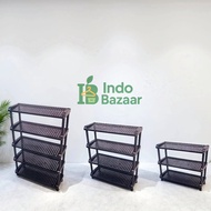 Plastic Shoe Rack, Plastic Stacking, Complete Plastic Rack, 3 Tiers, 4 Tiers, 5 Tiers