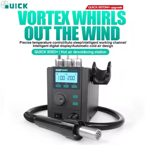 QUICK 859D+ 580W Intelligent Hot Air Desoldering Rework Station for Motherboard BGA SMD Quick Heatin