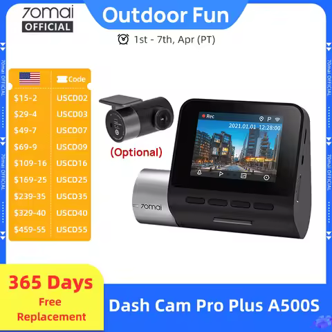 70mai Dash Cam Pro Plus A500S 1944P ADAS GPS Camera 70mai Front Cam A500S 140FOV Car DVR 24H Parking