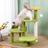 kdgoeuc Green Cat Climbing Frame, Four-Layer Sisal Cat Scratching Board, Scratching Post, Cat Nest, Jumping Platform Tree, Pet Toy SupplScratchers Pads &amp; Posts