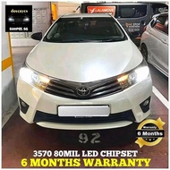 Toyota Altis Corolla E170 E160 Gen11 6500k White LED Headlight / Fog light Bulb - 9005 9006 H7 H8 H1