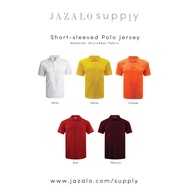 Adult Plain Polo Short-sleeved Microfiber Jersey T-shirt White Yellow Orange Red Maroon - Baju Jersi Polo Kosong Dewasa