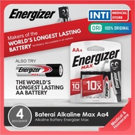 Energizer | Baterai Alkaline Max AAA4 | Alkaline Battery Energizer Max