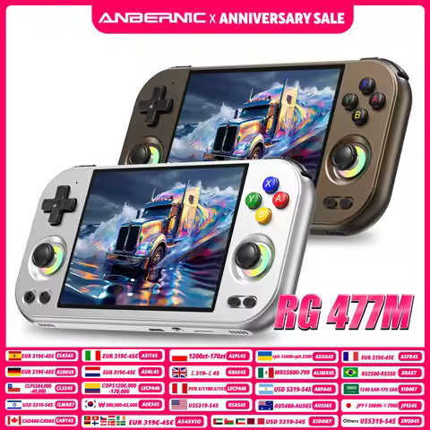 ANBERNIC RG 477M Retro Game Console Android 14 Dimensity 8300 Game Player 4.7-inch LTPS In-Cell Disp