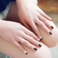 Set of 7 Silver Rings