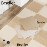 BRSELLER Carpet Floor Tiles Sticker, Self Adhesive Anti Slip Rug Carpet Tiles, DIY Square Peel and S