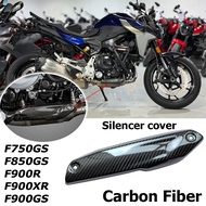Carbon Fiber Exhaust Pipe Heat Shield Anti‑Scald Cover For BMW F750GS, F850GS, F900R, F900XR, F900GS