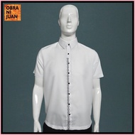 ✓ ☫ Obra ni Juan Cyclist Fit Polo Barong - White (#2698)