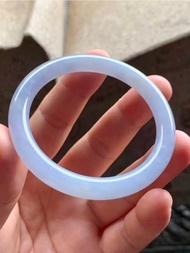 冰種 天然翡翠 緬甸 A玉 玉鐲 • 冰種紫羅蘭翡翠圓鐲