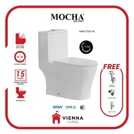 Mocha One Piece Water Closet WC Rimless Toilet Bowl MWC7621RL  S trap 10 Inch 250mm washdown flushin