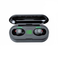 F9 TWS Wireless Headset In-Ear Stereo Headset Noise Cancellation Long Battery Life Large Capacity Bl