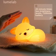 LUMELAB​ Little Cartoon Night Light, 20min Timer Touch Control Silicone Night Light, USB Rechargeabl