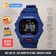 Original G Shock Men GBD-200-2D GBD200-2D GBD-200-2 Digital G-Squad Workout Watch Blue [READY STOCK]