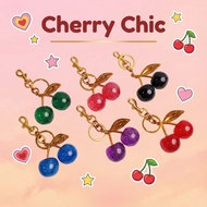 [Bag Pendant] Cherry Keychain Resin & Metal Charm for Women Handbag Backpack Decoration
