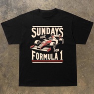 Xihai Zhandao Short Sleeve T-Shirt American Street Style F1 Formula Racing Loose Fit Pure milk fiber