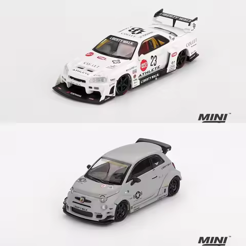 MINI GT 1:64 LB-ER34 Super Silhouette ATHLETE/COLLET Abarth 595 LB-WORKS x Abas Works Fighters Dieca