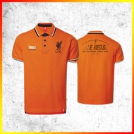 เสื้อโปโล ลิขสิทธิ์แท้  Liverpool ( ชาย ) รุ่นLFC048 สีส้ม