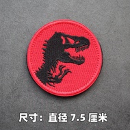 Jurassic Park Embroidered Badge JURASSK PARK Dinosaur Tyrannosaurus Rex 3D Velcro Patch /Badges/ar