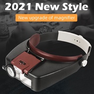 10X Headband Glasses Magnifier Adjustable Size LED Magnifier Loupe
