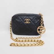 Chanel 22A Camera bag 香奈兒通花鏈大珍珠logo黑色相機包