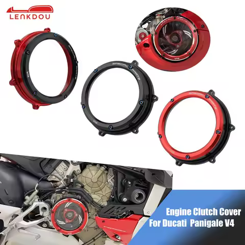 Clear Replacement Clutch Cover Cap for Ducati Panigale V4 998 1000 1100 V4S V4R 2018-2022 Motorcycle