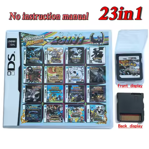 23 in 1 Compilation DS NDS 3DS 3DS NDSL Game Cartridge Card Video Game Handheld Player Game Card (R4