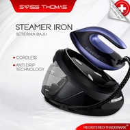 Swiss Thomas Steam Iron Generator Iron Ceramic Anti-Stick Seterika Baju (1.5L)