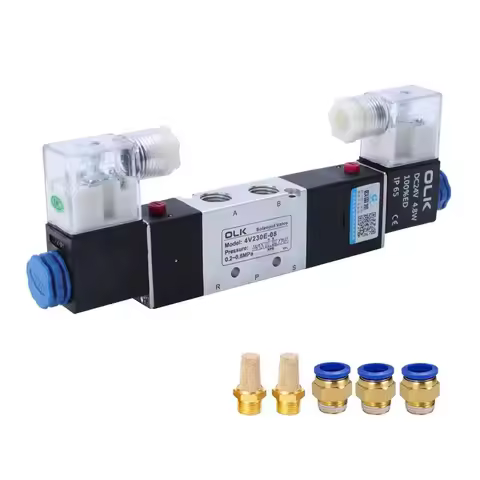 4V230C-08 4V230E-08 4V230P-08 High Quality 3 Position 5 Port Air Solenoid Valves Pneumatic Control V